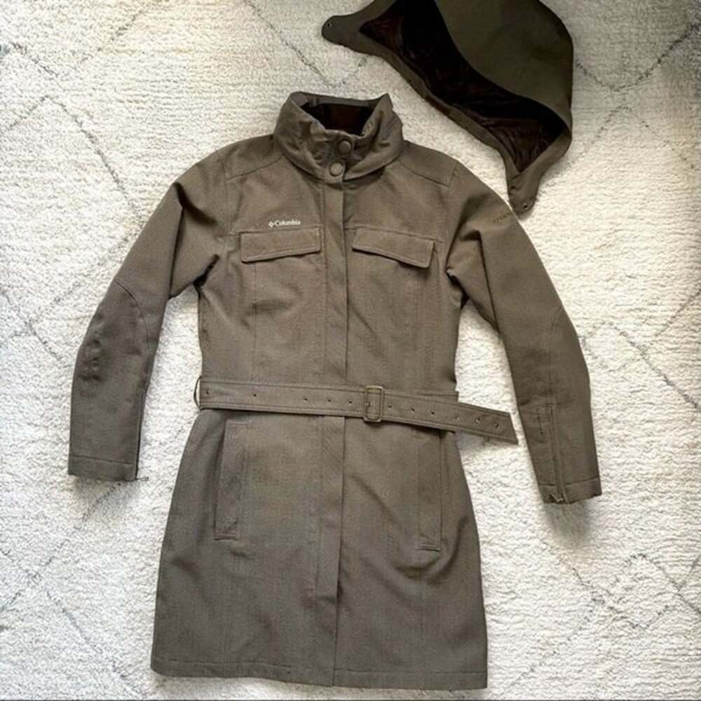Columbia Titanium Waterproof Belted Jacket with Detachable Hood Size S - Picture 2 of 14